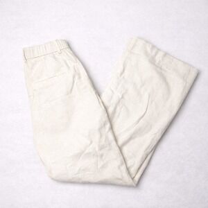Abercrombie White Wide Leg Pants Womens XS High Rise Linen Blend Casual